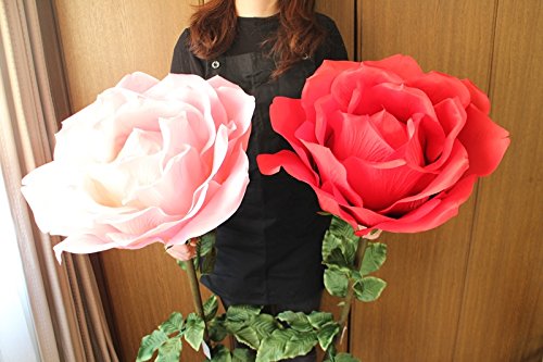 Amazon｜バラ 造花 大型 特大 ビック ジャンボ フラワー おしゃれ 観葉