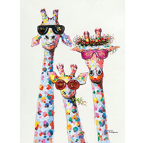 DONQL Full Diamond Painting Kit for Adults Kids 5D Giraffe Diamond Art Kits and Crafts Diamond Painting by Number Kits Perfect for Home Wall Decoration 30x40cm (Giraffe)