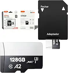 Cartão De Memória 128GB Original Com Adaptador Micro Full Hd - Velocidade 140MB/s ® (128, GB)