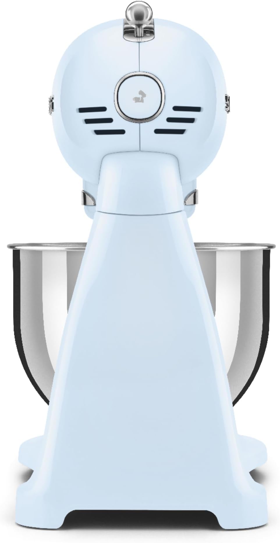 Smeg SMF03PBUK, 50’S Retro Style Stand Mixer With 10 Variable Speeds, 4.8 L Stainless Steel Bowl, Safety Lock When Mixing, Includes Wire Whisk, Flat Beater, Dough Hook, Pastel Blue, 1 Year Warranty