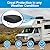 RV Air Conditioner Cover Outside Camper Travel Trailer AC Covers for Roof, Compatible with Dometic Brisk II,Coleman Mach I, II, III, Mach 3 Plus - A/C Dust Proof Protective Cover Accessories