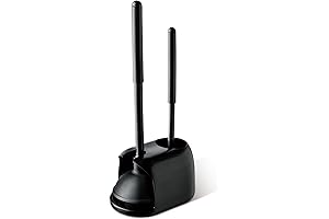 Sleek Black Toilet Bowl Brush and Holder: A Hygienic Duo for a Spotless Bathroom