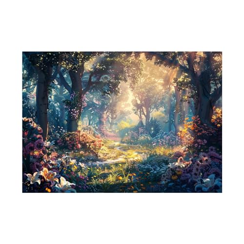 Tableau décoration murale salon forêt 60x80cm sans cadre toile premium