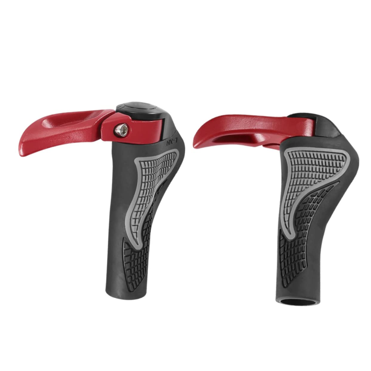 ibasenice Poignées De Guidon en Alliage D'Aluminium pour Vélo De Guidon Poignées De Guidon en Caoutchouc Rouge