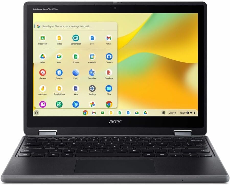 Acer Chromebook Spin 512 R857T R857T-C2Q8 12.2" Touchscreen Convertible 2 in 1 Chromebook - WUXGA - 60 Hz - Intel - 8 GB - 64 GB Flash Memory - English (US) Keyboard - Black