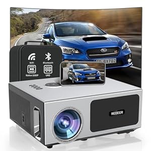 4K Projector,1300 ANSI Home Movie Projector 4K with Wifi 6 and Bluetooth,20 W Speakers,6D Keystone Correction,50% Zoom,PPT,Native 1080P Outdoor Projector 4K+ Compatible TV Stick,iOS,Android,Win