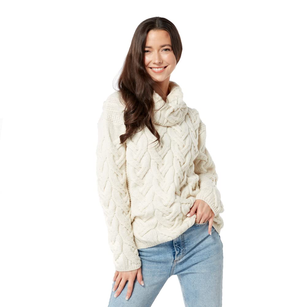 Soft Merino Chunky Cable Cowl Aran Sweater by Aran Woollen Mills