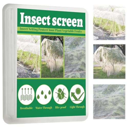 10x50 FT Garden Netting - Heavy Duty 60 Mesh Polyester Insect Barrier with Reinforced Edges | Bird & Pest Protection for Fruit Trees, Vegetable Gardens, Blueberry Bushes by NODMIPNS - Used condition - US$21.49