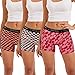 INNERSY Boxershorts Damen Baumwolle Hipster Panties Boyshorts Sport Unterwäsche Frauen 3er Pack (38-40, Bunte Geometrie)