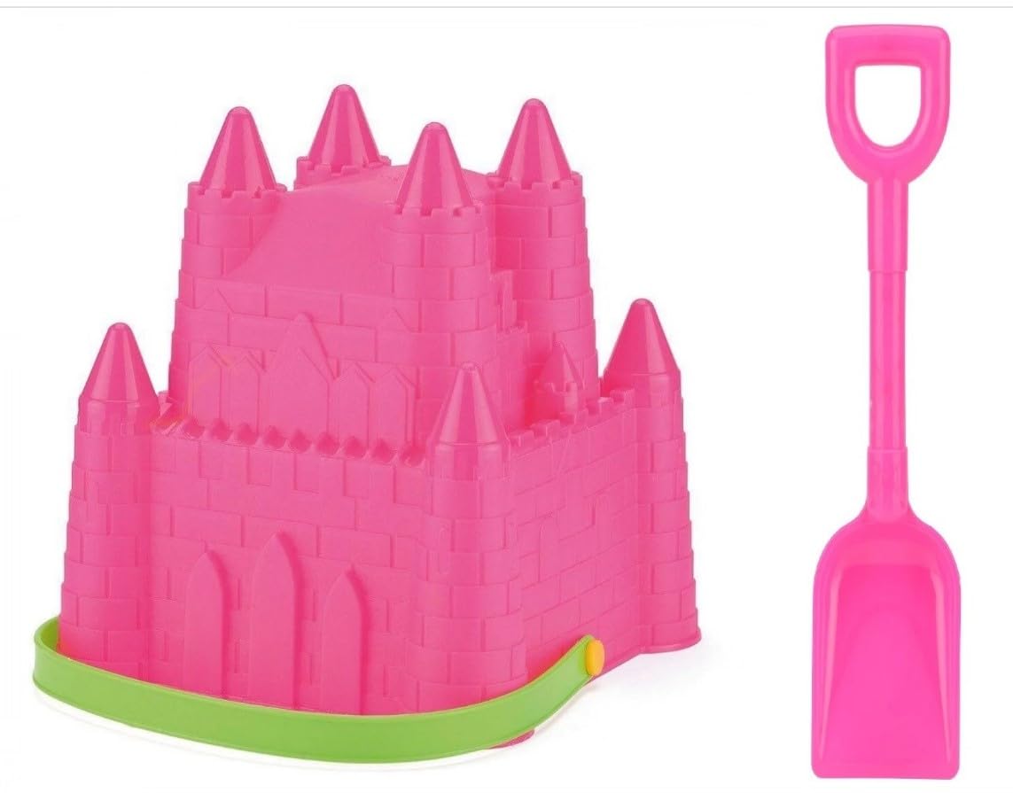 Summer Fun - Pink Fairytale Princess Castle Beach Bucket & Spade - Beach Sandpit