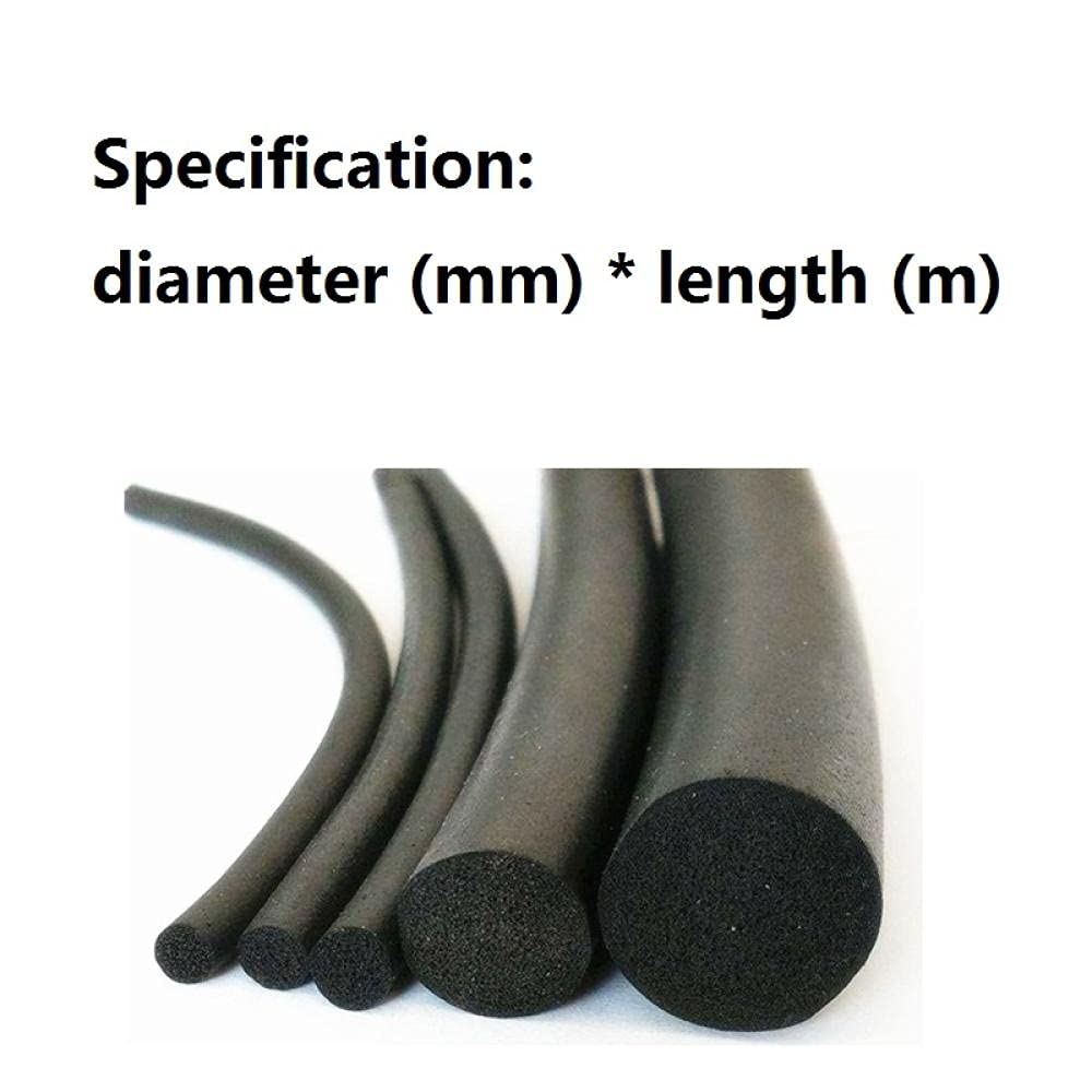 Strip rond, éponge, bande de caoutchouc noire, bande de mousse en caoutchouc-8mm * 100m
