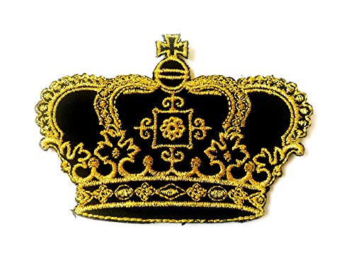 Crown Imperial King Queen Jacket Biker Rider Motorcycle Jacket Vest Costume Embroidered Sewing Iron on Patch Embroidered Biker