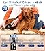 Petsaunter Dog Nail Grinder, 2-Speed and LED Light, Touch-Switch, TypeC, Quiet and Low-Vibration Dog Nail Trimmers, and 3 Ports for Large Dogs, Medium, Small Dogs Cats Pets with Hard or Thick Nail