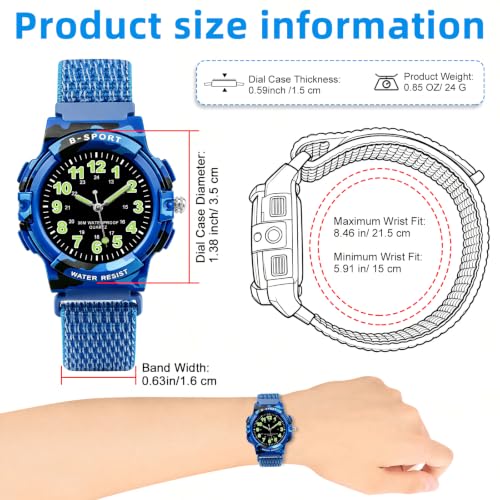 Image of Juboos Kids Watch Analog for Boys Girls Teens Waterproof Sport Wristwatch