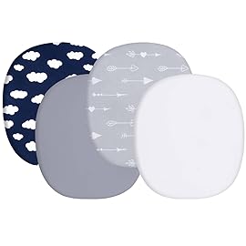 Baby Bassinet Sheets 4 Pack Compatible with Graco Pack and Play Dome LX/Day2Dream(not playard) and Pamo Babe 4 in 1 Portable Crib(only for Bassinet), Ultra Soft & Skin-Friendly, Washer & Dryer