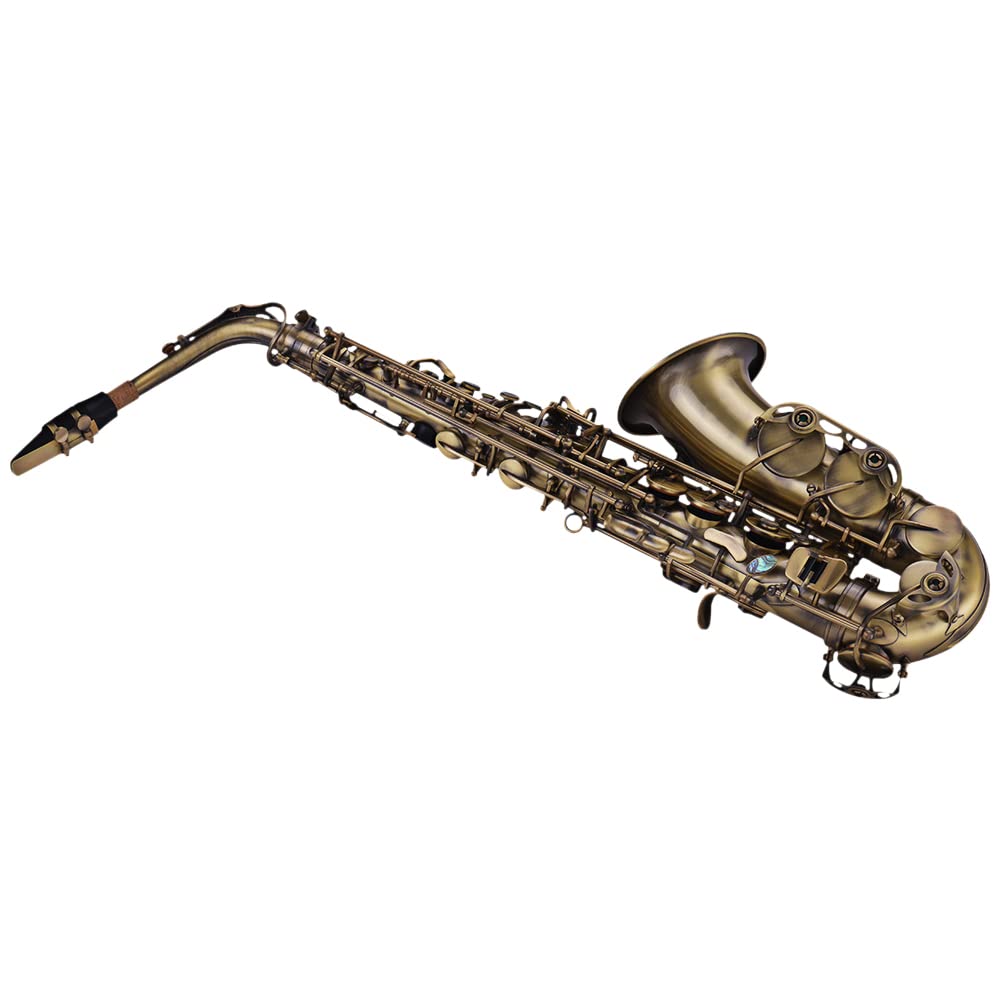 Jeffergarden Kit per Studenti Principianti di Sassofono Contralto, Strumento a Fiato in Ottone con Custodia Imbottita, Ideale per gli Appassionati di Musica Jazz e Classica