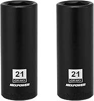 Vista 8 de MIXPOWER Enchufe de impacto profundo de 1/2", CR-MO, 1.496 in, 6 puntos, tuerca de eje de grado de impacto para una fácil extracción