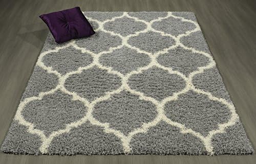 Ottomanson Area Rug 5'3" x 7' Gray Trellis