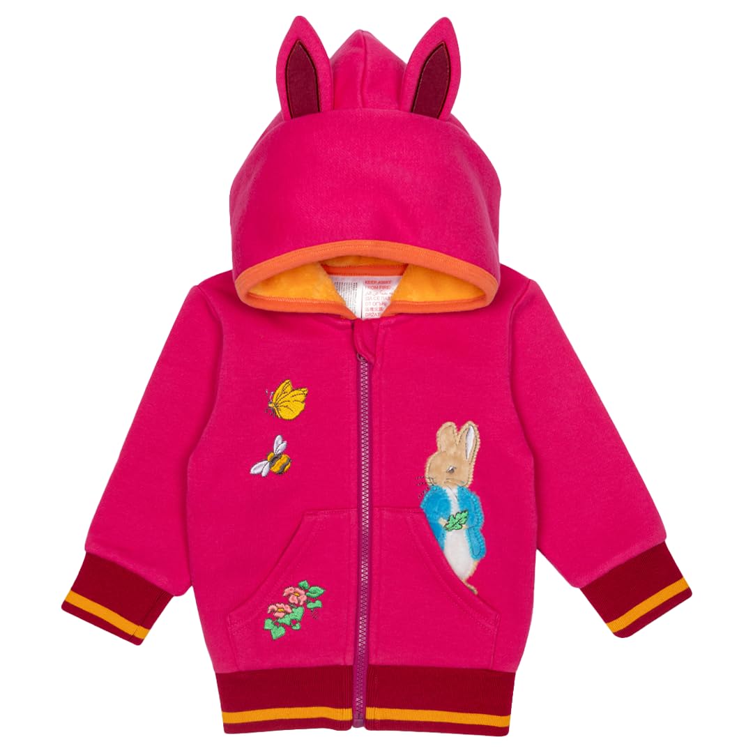 Blade & Rose | Peter Rabbit™ Autumn Leaf Hoodie |Unisex Clothing For Babies & Toddlers 0-6 Months | Pink