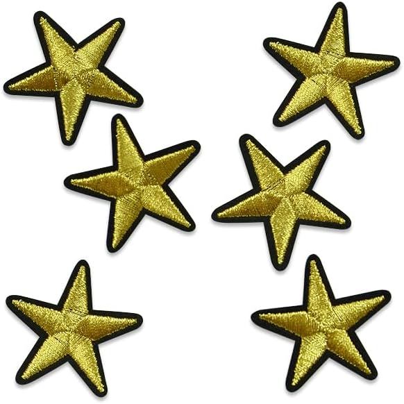 Expo International Star Sm 1.5" Hierro Oro 6 Parches/Apliques