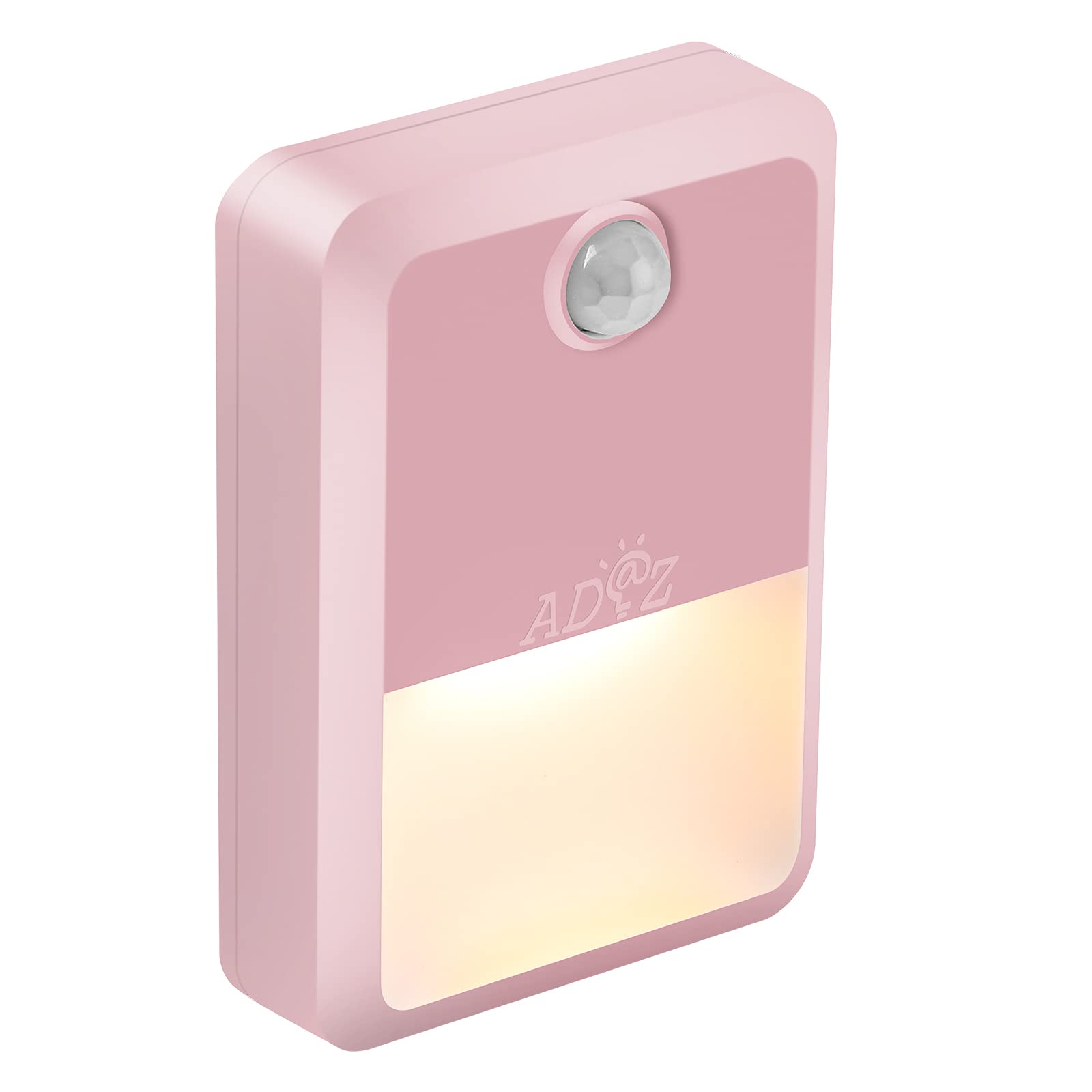 LED Night Light, Motion Sensor Night Lights Battery Powered Stick On Wall Light with Dusk to Dawn Sensor Automatic Night Lights, Pink 1pack