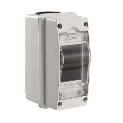 uxcell 4.921x2.283x3.346 in Impermeable 2 Maneras Caja de Distribución Disyuntor Protector Cubierta Conectores Adaptadores Interruptor Cubierta