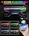 YM E-Bright Car Led Lights Exterior RGB Hood Light Strip Waterproof Multicolor Dynamic Scan Start Up Hoodbeam Kit DRL Daytime Running Lights for Cars,Truck,SUV,APP Remote Control,12V 59inch