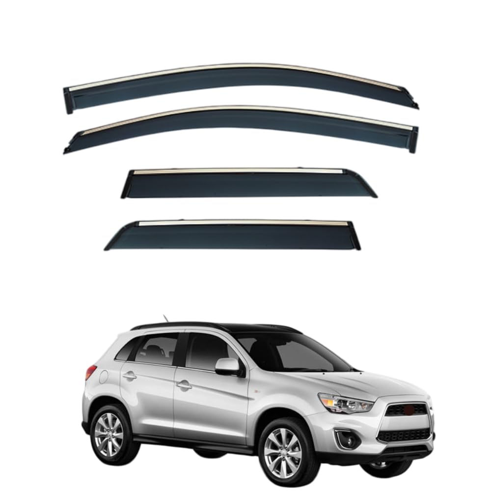 QOEMRHELT 4pc Set In-Channel Wind Deflectors, for ASX 2010-2022 Window Visors Rain Guards Vent Visors Rain & Sun Protection,Car Accessories