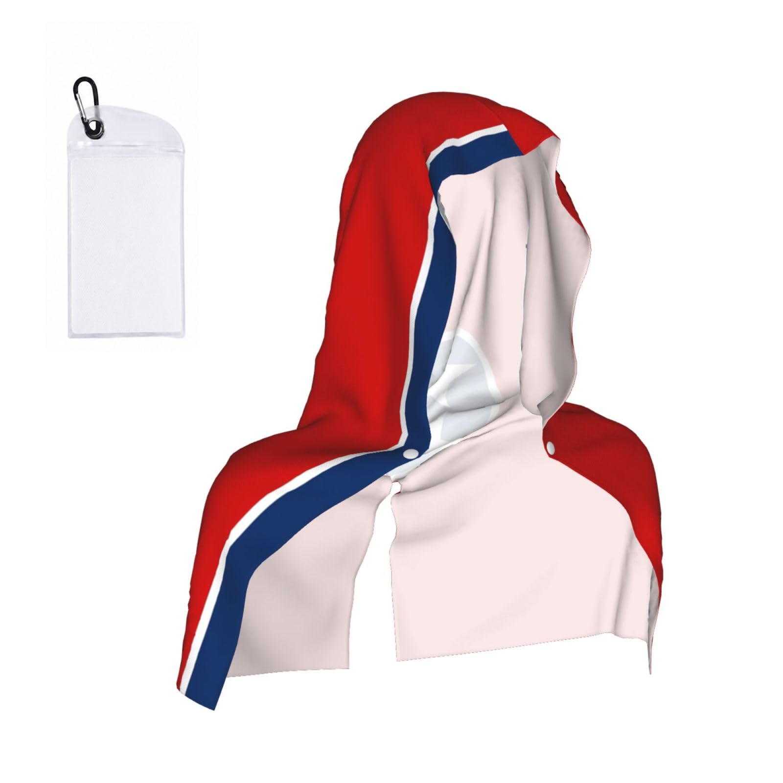 CNTDBU Tennessee State Flag Cooling Towel Hooded-Instant Chill Neck Cover for Sports, UV Cooling Rag for Running Gym