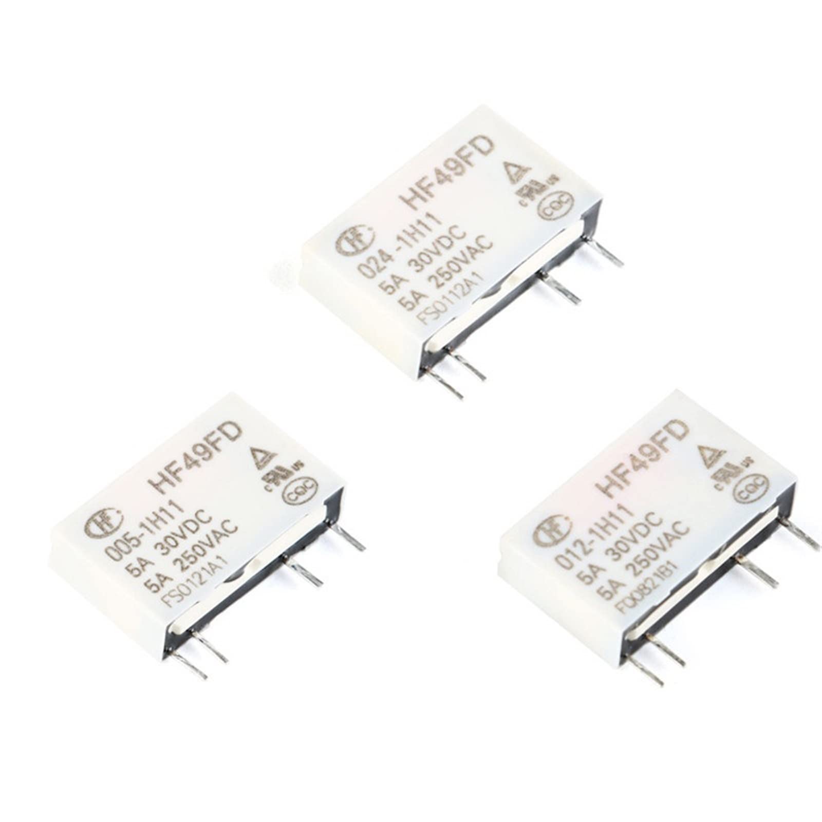 VDOQTLJT 10pcs Relay 12V HF49FD-005-1H12 005-1H12 HF49FD DC5V 1H12 4PIN 5A 5V Rele 24V