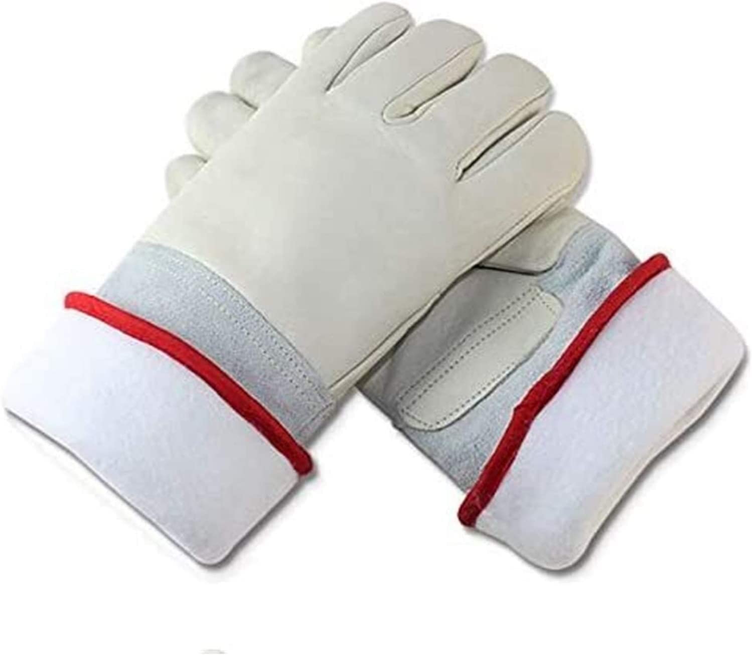 Gants de Jardinage, Gants de Travail, Gants de soudage résistants à la Chaleur et au feu, Gants de Travail en Cuir, Manches en Cuir de Vache à Azote Liquide Froid, Jardin