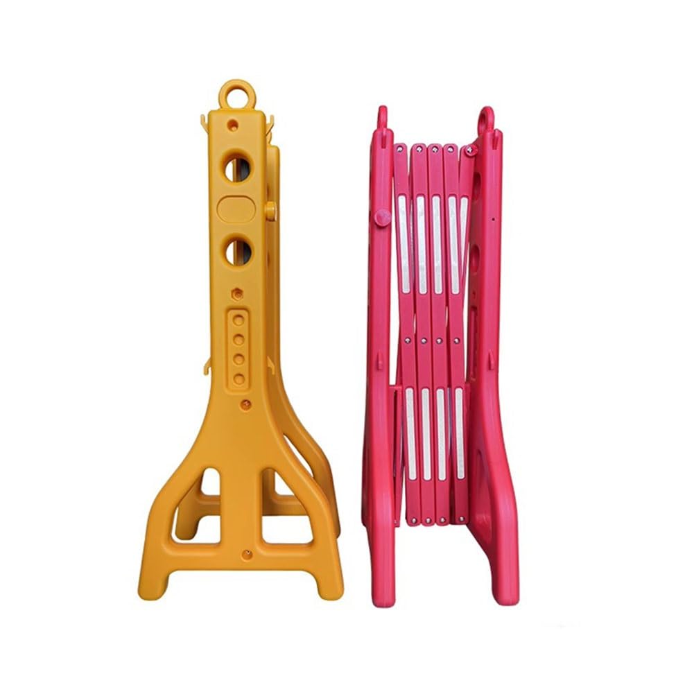 Valla Extensible Plastico, Rellenable Con Agua, Barricada Móvil Extensible, Barreras De Seguridad Comerciales, Valla De Tráfico Portátil, Para Construcción, Control De Tráfico Y Acceso Vehicular.(Amar