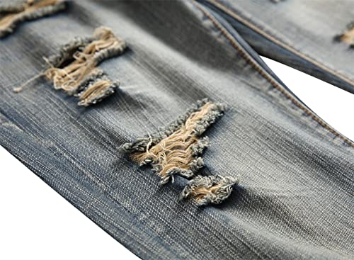 Jeans rectos desgastados para hombre DGHM-JLMY miniatura 2