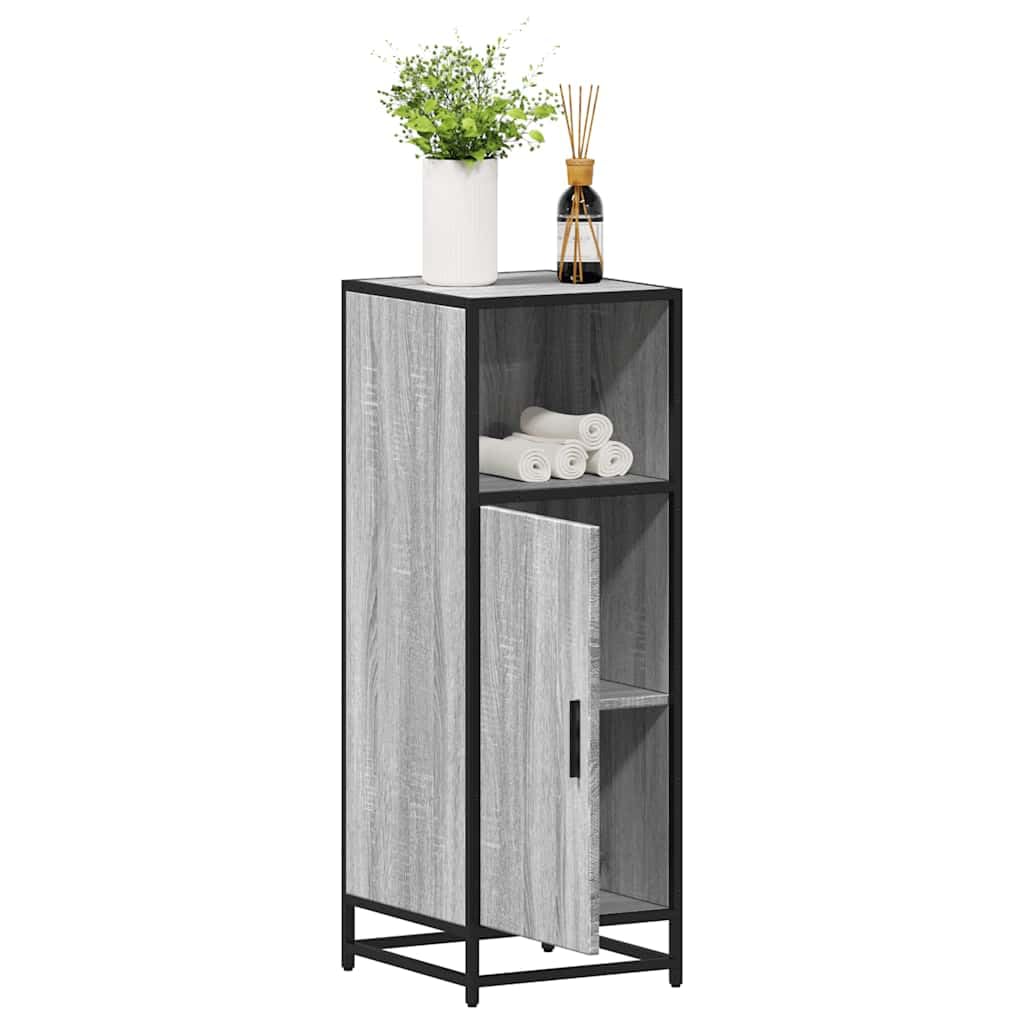 Armoire de Salle de Bain Sonoma Gris 35x37,5x100 cm