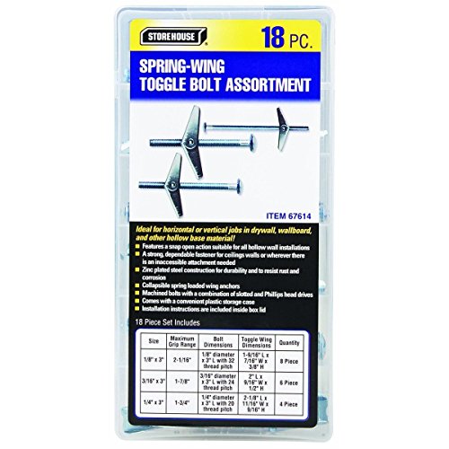 Storehouse 67614 18 Piece Toggle Bolt Assortment
