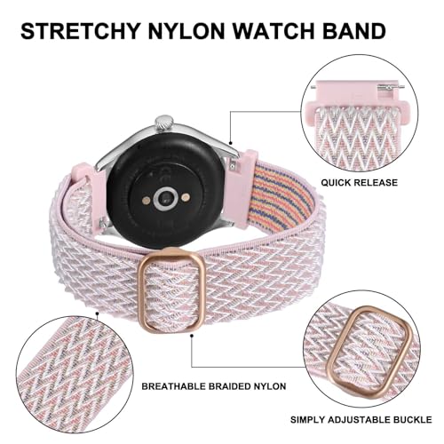 bisonstrap stretchy nylon watch band adjustable buckle loop bands quick release elastic braided nylon strap 16mm 18mm 19mm 20mm 22mm