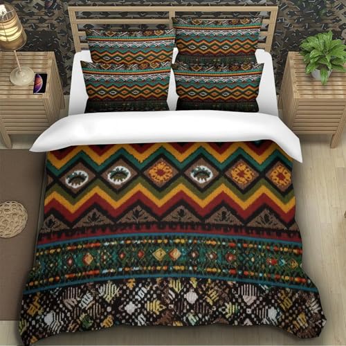 Parure de lit émeraude microfibre 3D double 200x200cm vintage - 5