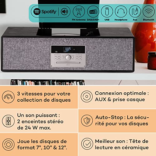 Auna Platine Vinyle Bluetooth, Tourne Disque Vinyle CD & USB avec Haut Parleur, Tourne-disques Audio Vinyle 33 Tours… - Les Beatles, Paul McCartney, John Lennon, RIngo Starr, George Harrison Auna Platine Vinyle Bluetooth, Tourne Disque Vinyle CD & USB avec Haut Parleur, Tourne-disques Audio Vinyle 33 Tours… – Image 3
