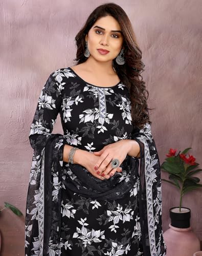 Image of Yashika Unstiched Crepe dress materials | Crepe Salwar Suit for women with dupatta | suit material for women unstitched