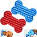 Zacro Dog Lick Mat Bath - 2 Pack Slow Dispensing Treater Dog Bath Peanut Butter Lick Pad, Lickmats for Pet Bathing, Grooming, and Dogs Training