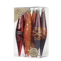 MAGIC Kerstballen, kunststof, 9 cm, assortiment, bel, hart en ster, kerstboomversiering, kerstversiering, Berry Kiss (bessen glans/mat