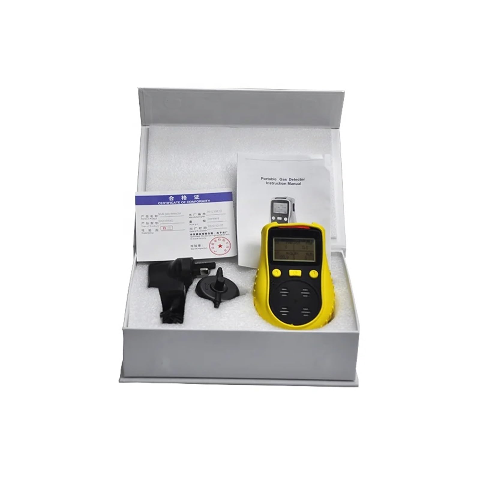Rilevatore di gas portatile Wireless CO O2 H2S EX(LEL) Multi rilevatore di gas 4 in 1 con ampio display LCD