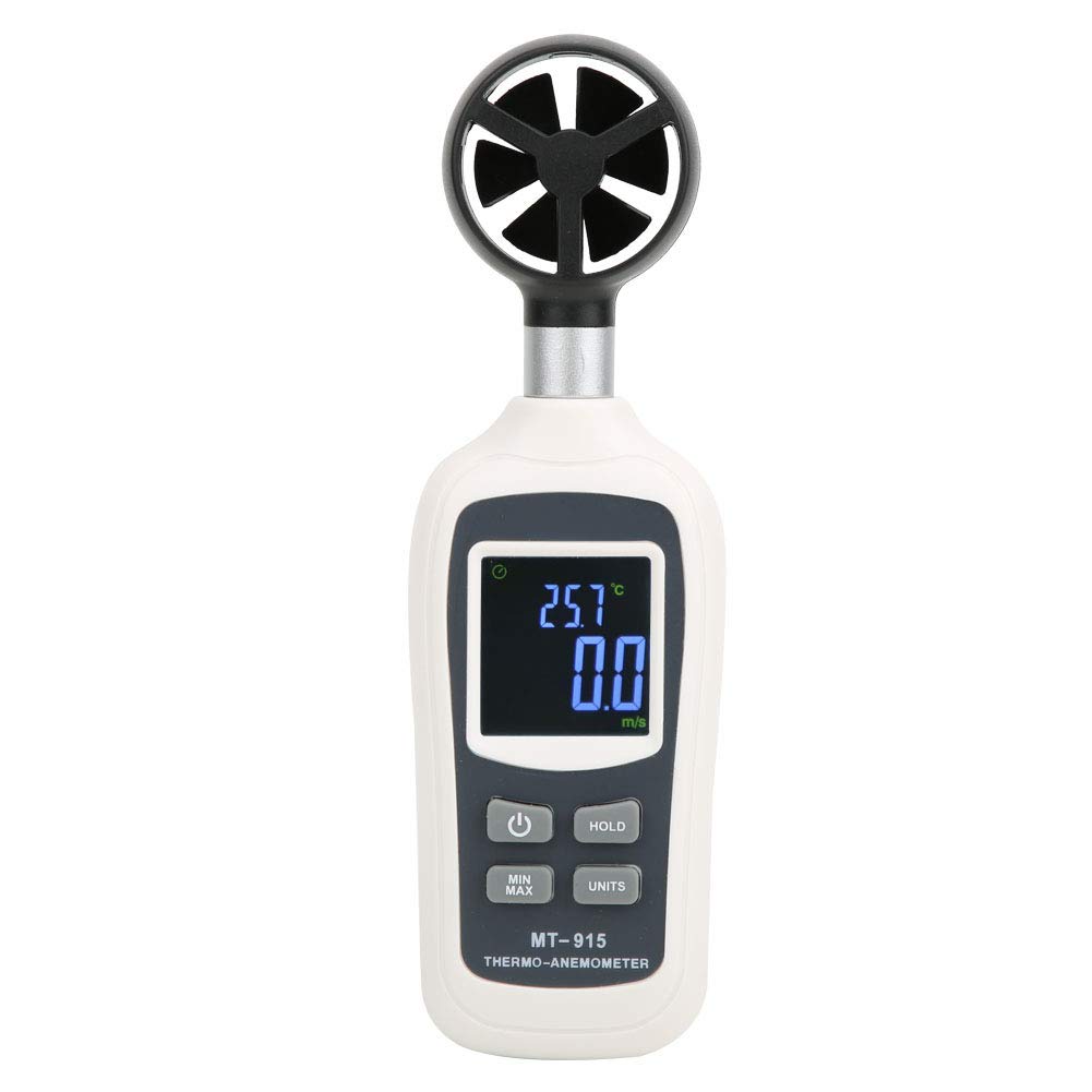 MT 915 Digitales Handanemometer zur Messung von Windgeschwindigkeit und Temperatur – Tragbares Wettermessgerät mit Max./Min.-Datenspeicherung für UAV-Umgebungen und den