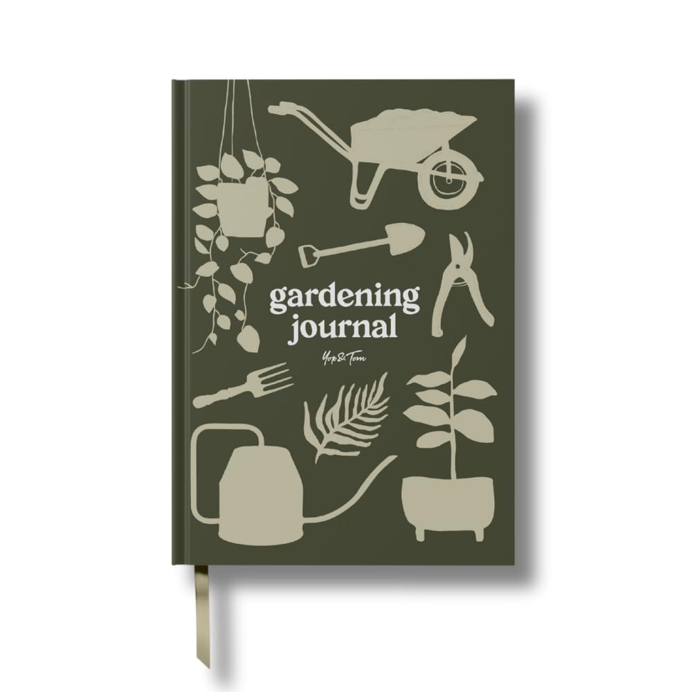 Yop & Tom Garden Planner - Plan, Track and Manage Your Garden Projects with this Gardening Journal - Olive Green