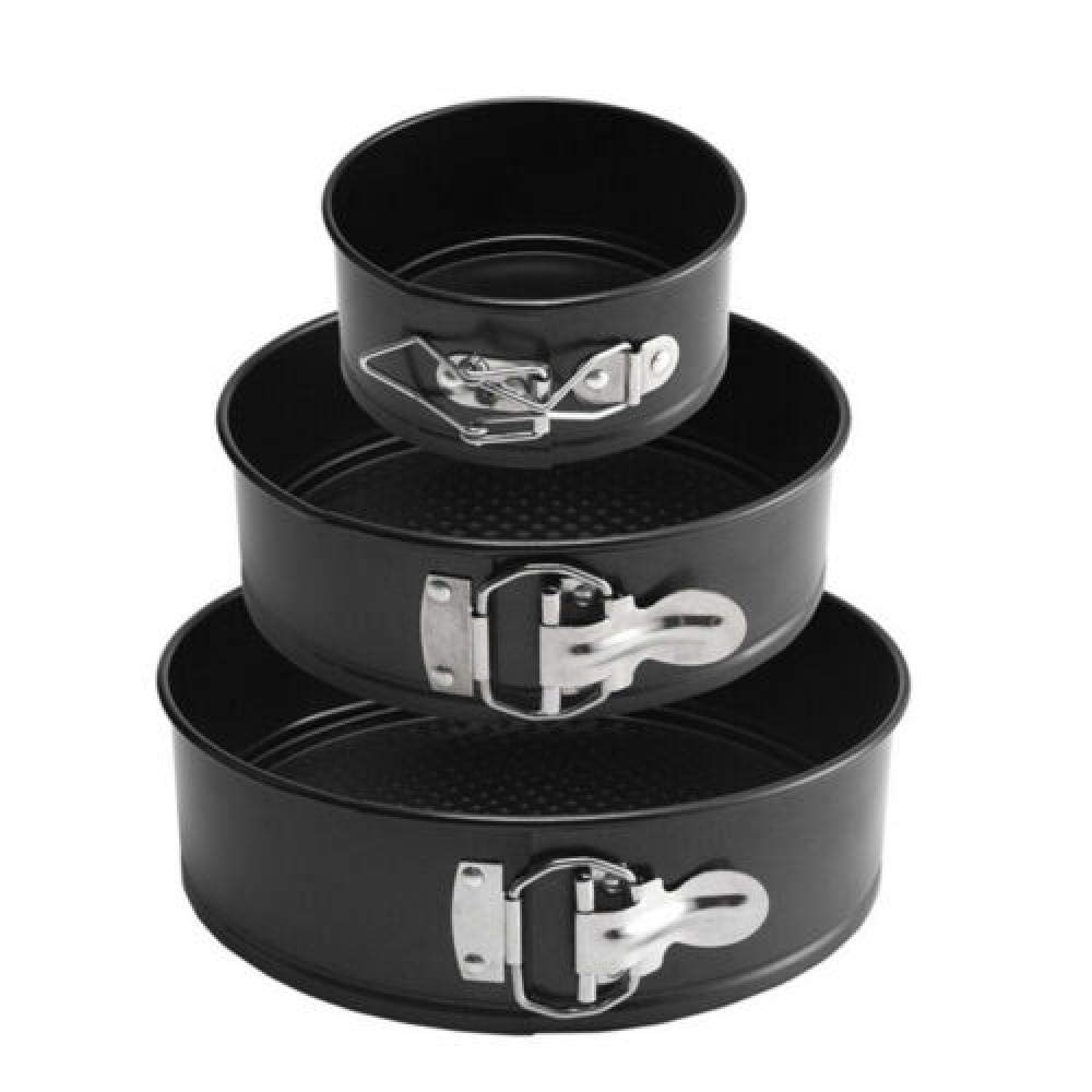 Lot De 3 Moules à Gâteau Ronds Antiadhésifs 20,3 Cm - Acier Au Carbone Pour Cuisson Uniforme