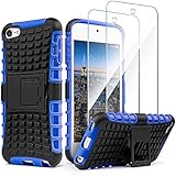 iPod Touch 7 Case Build-in Kickstand with 2 Screen Protectors, IDweel Anti-Scratch &Fingerprint...