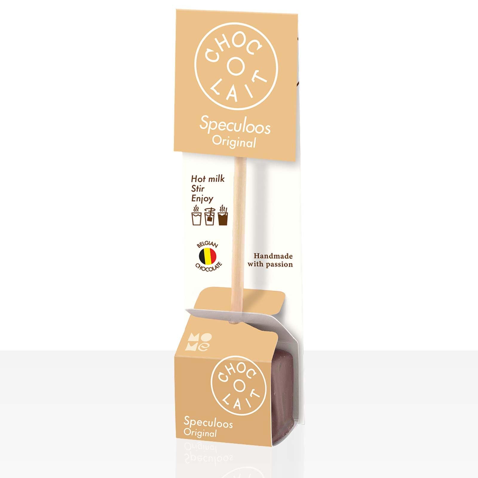 Choc-o-lait MoMe Trinkschokolade am Stiel Spekulatius 4 x 24Stk Karton