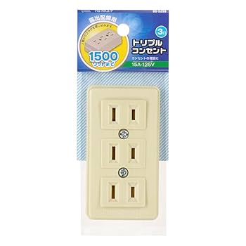 Amazon.co.jp: オーム(OHM)オーム電機 電源タップ 3個口 補修用