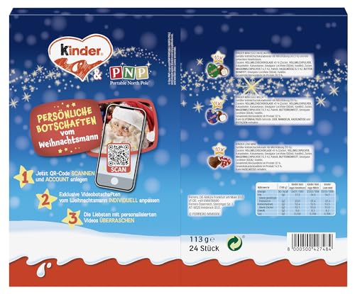 kinder Mix Tisch-Adventskalender 2025 – Adventskalender mit leckeren Schokoladen-Spezialitäten – 1 Kalender à 113g
