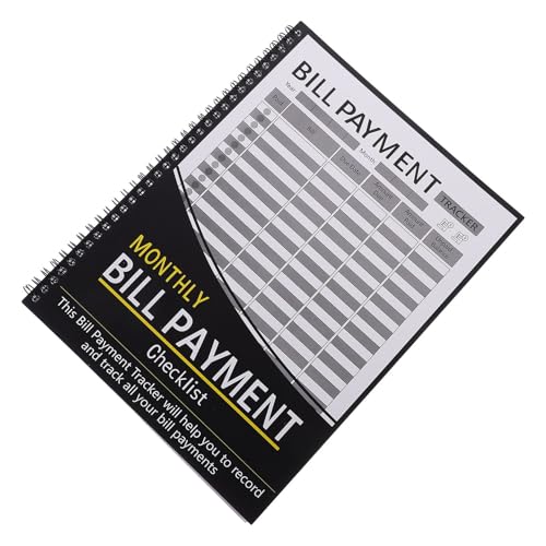 FONDOTIN Cuaderno de Presupuesto de Tapa Dura para Seguimiento Financiero Mensual Planificador de Gastos y Organizador de Facturas Libro de Registro Financiero Listas de Control para